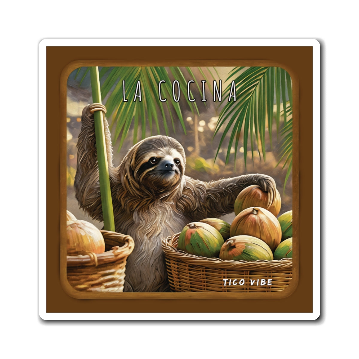 "Sloth in La Cocina" Magnets