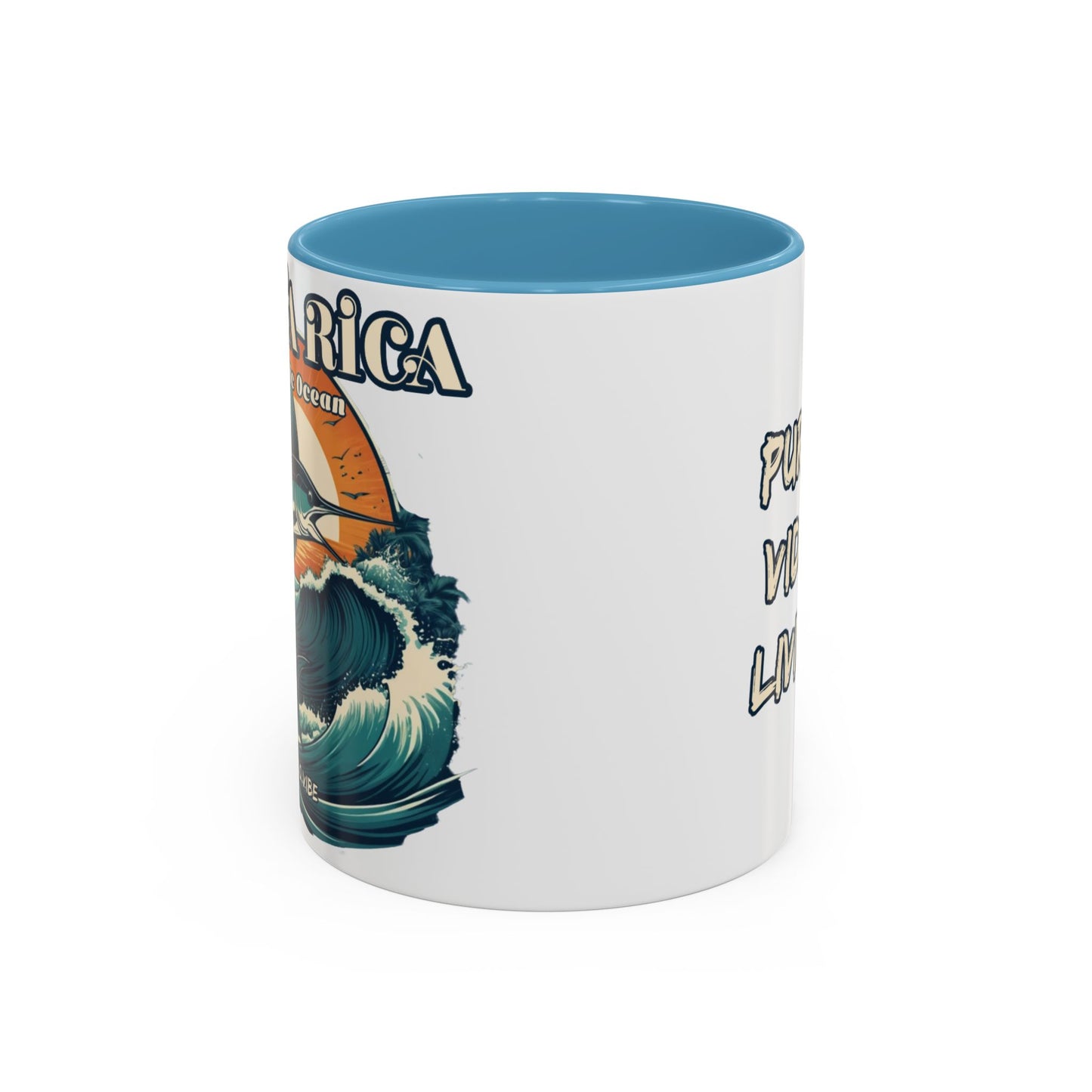 Costa Rica Pura Vida Livin' Accent Coffee Mug – 11oz & 15oz