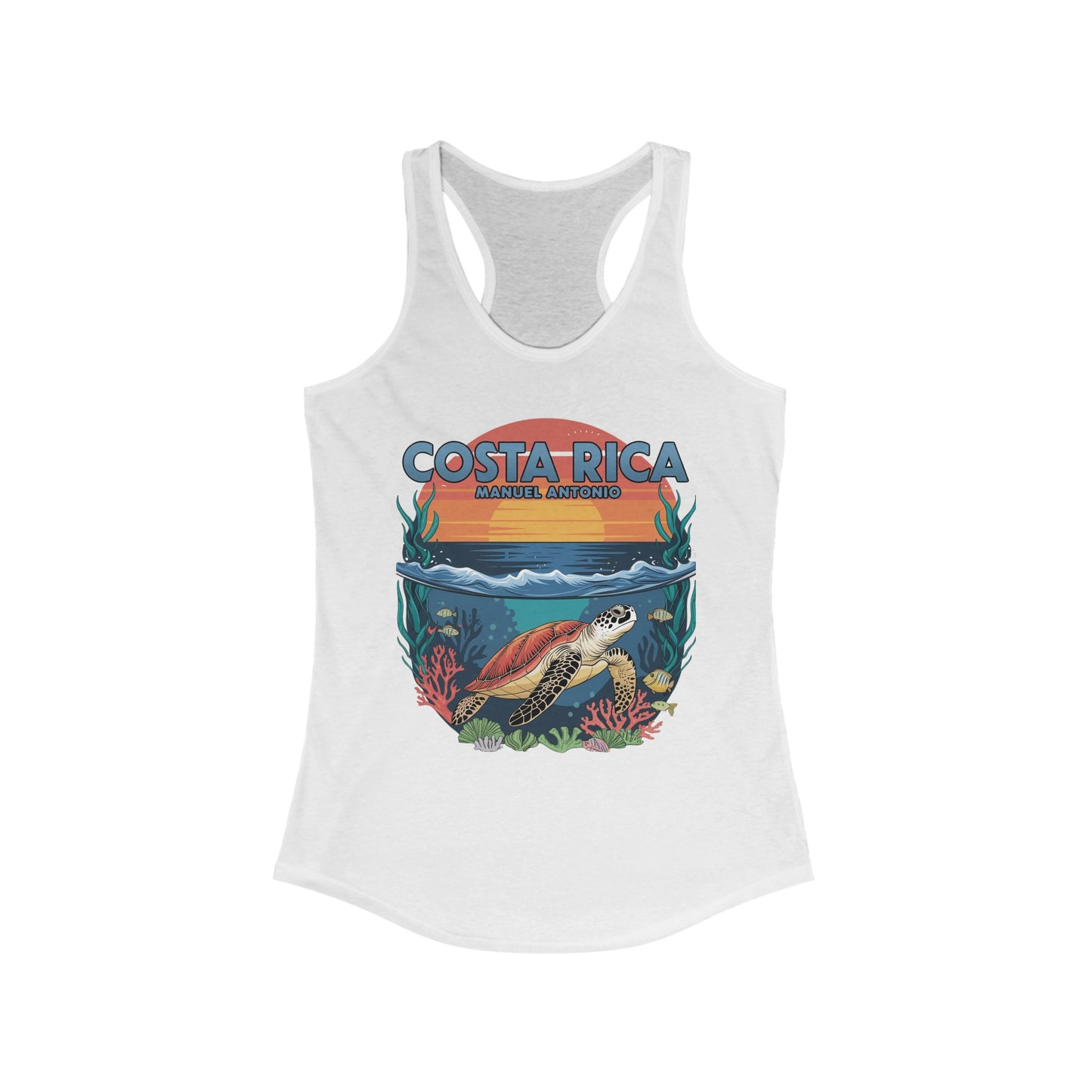 "Costa Rica Manuel Antonio" Women's Ideal Racerback Tank