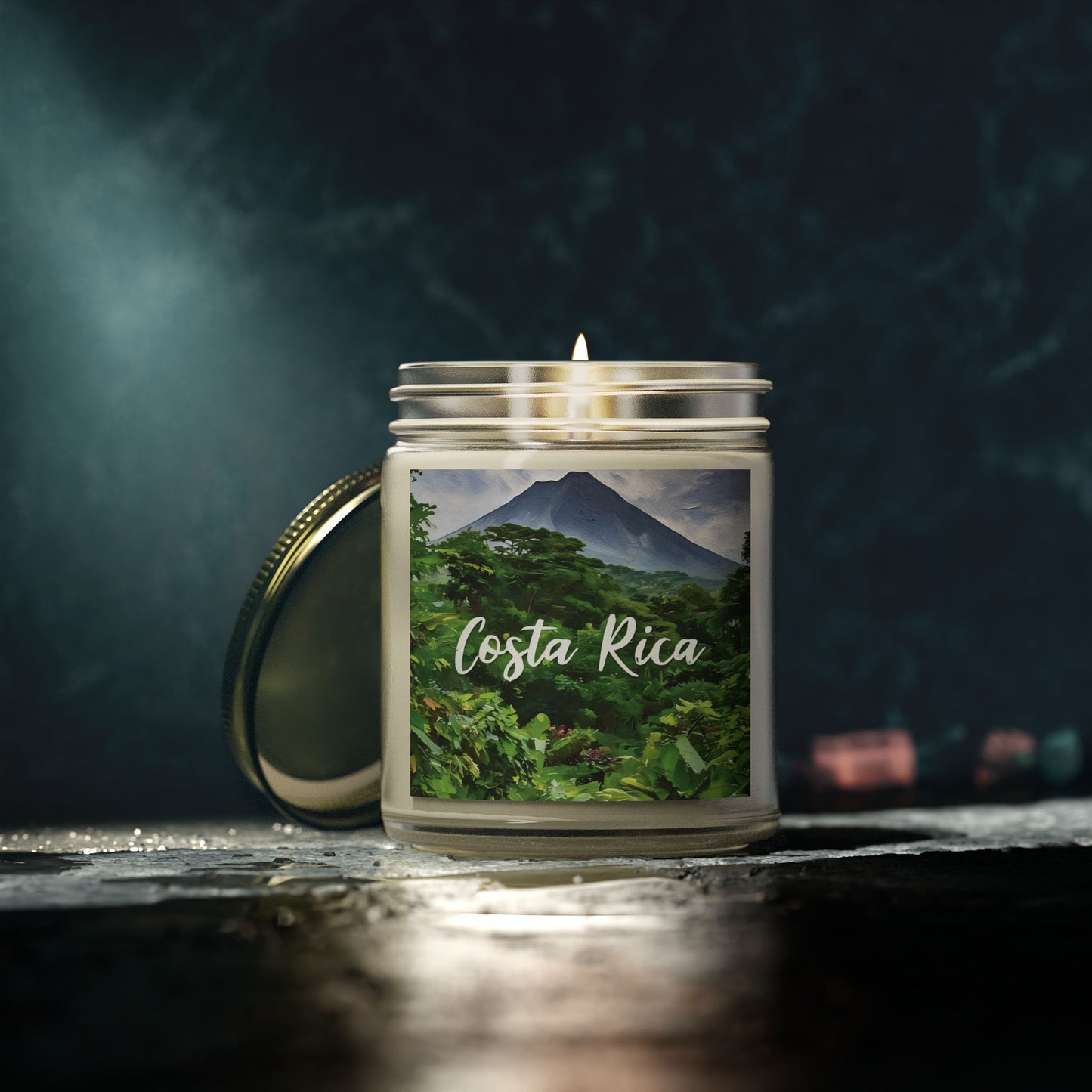 Costa Rica Scented Candles, Coconut Apricot Wax (4oz, 9oz)