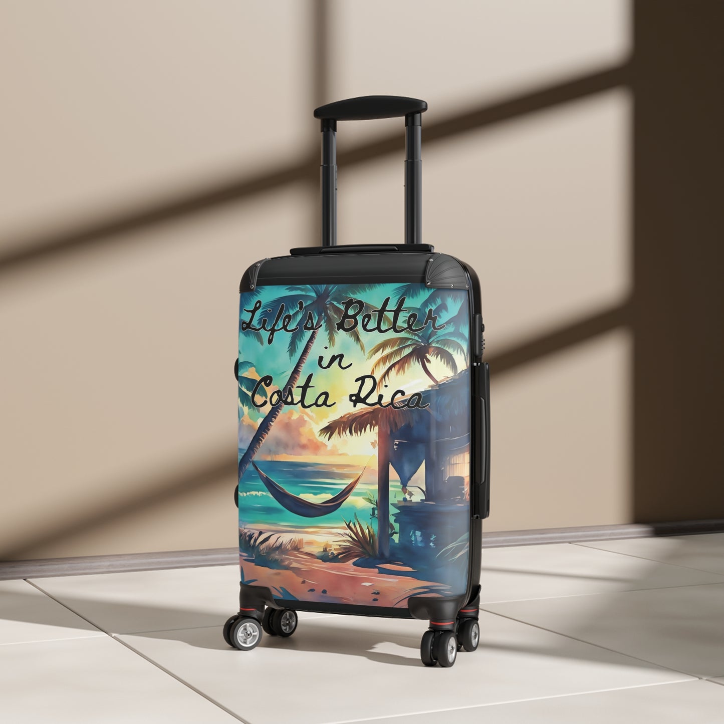 "Life is Better in Costa Rica" Travel Suitcase – Durable & Stylish Luggage