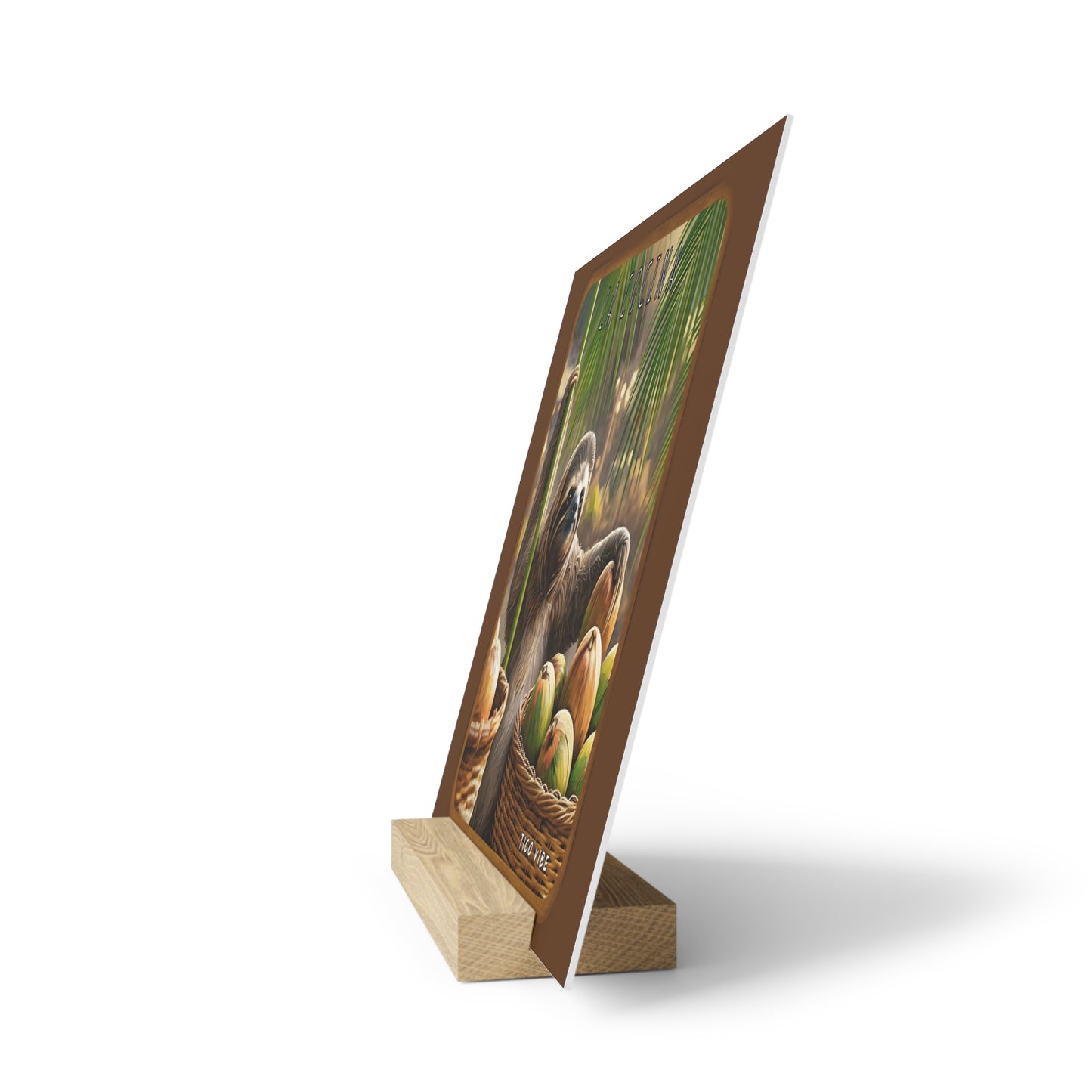 "Sloth in La Cocina" Gallery Board with Stand