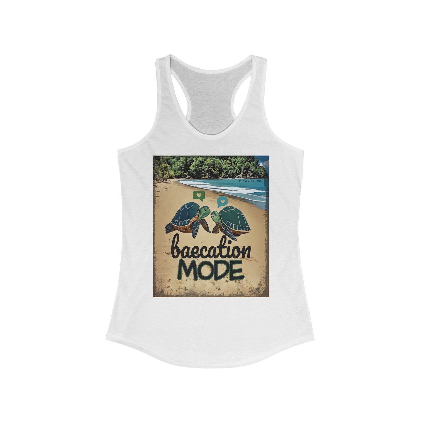 "Baecation Mode" Women's Ideal Racerback Tank