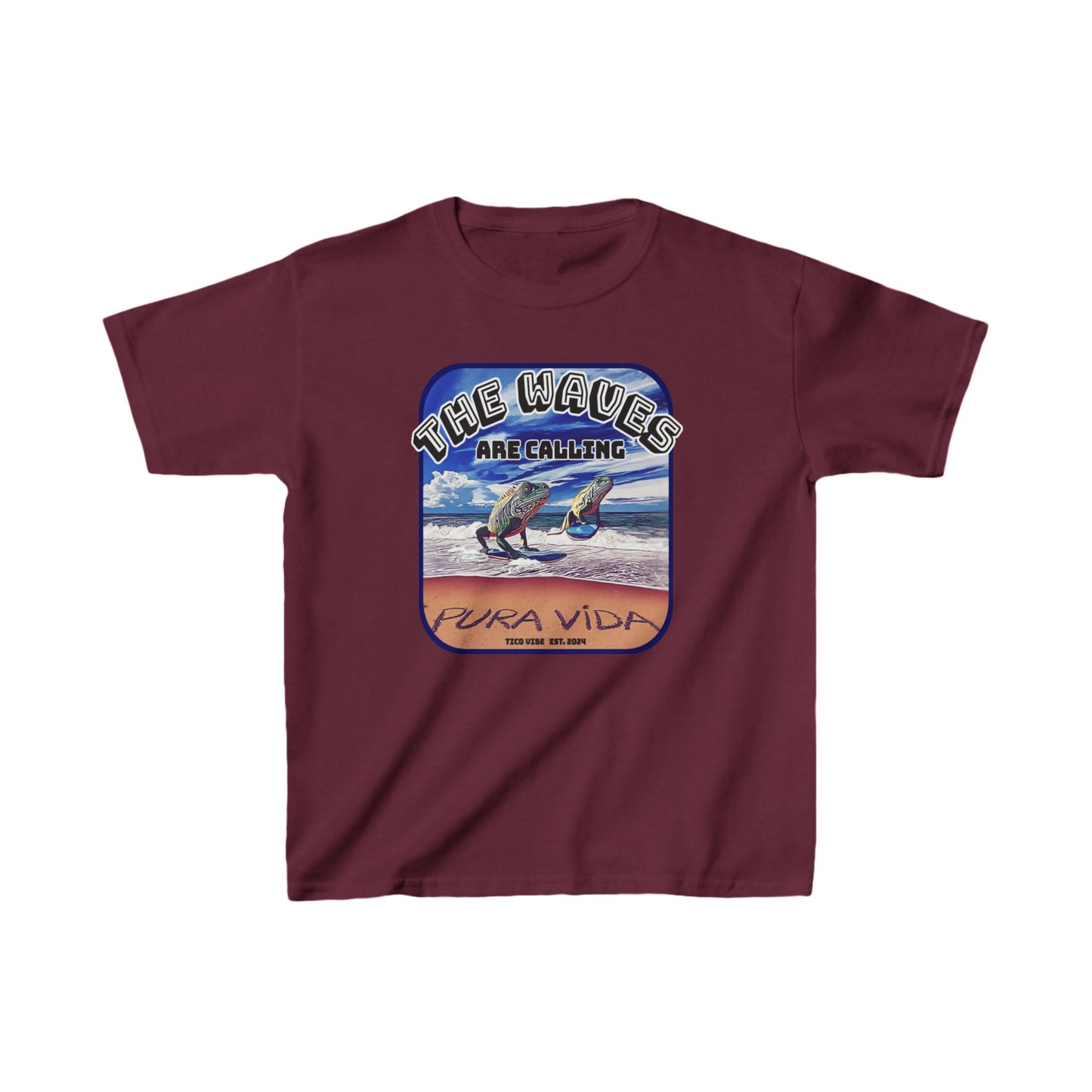 "The waves are calling" Kids Heavy Cotton™ Tee
