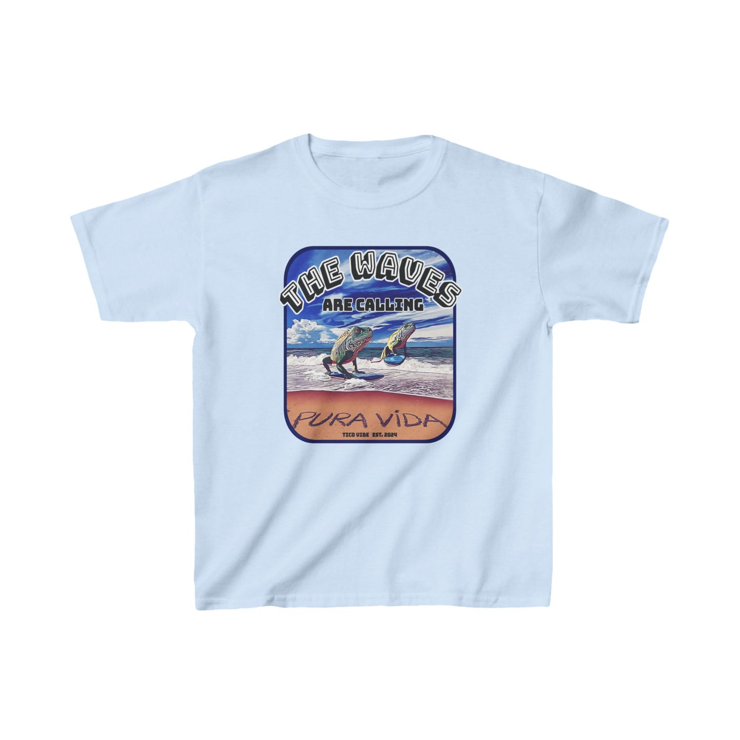"The waves are calling" Kids Heavy Cotton™ Tee