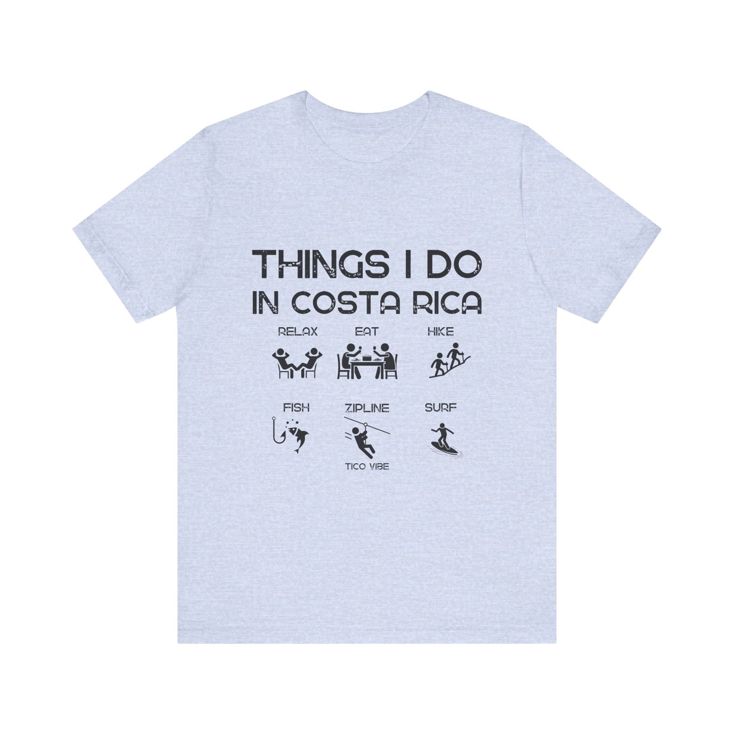 "Things I Do in Costa Rica" Unisex Jersey Short Sleeve Tee