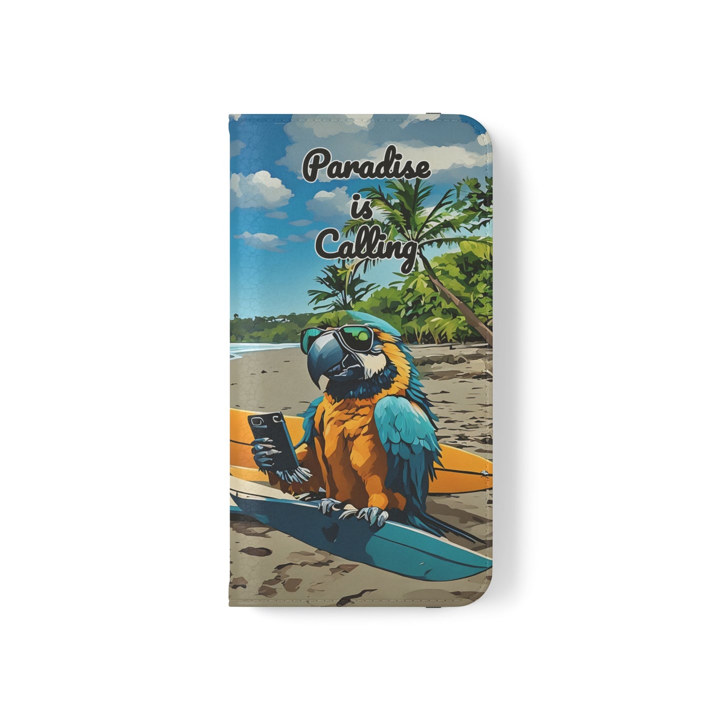 "Paradise is calling" Phone wallet Flip Case