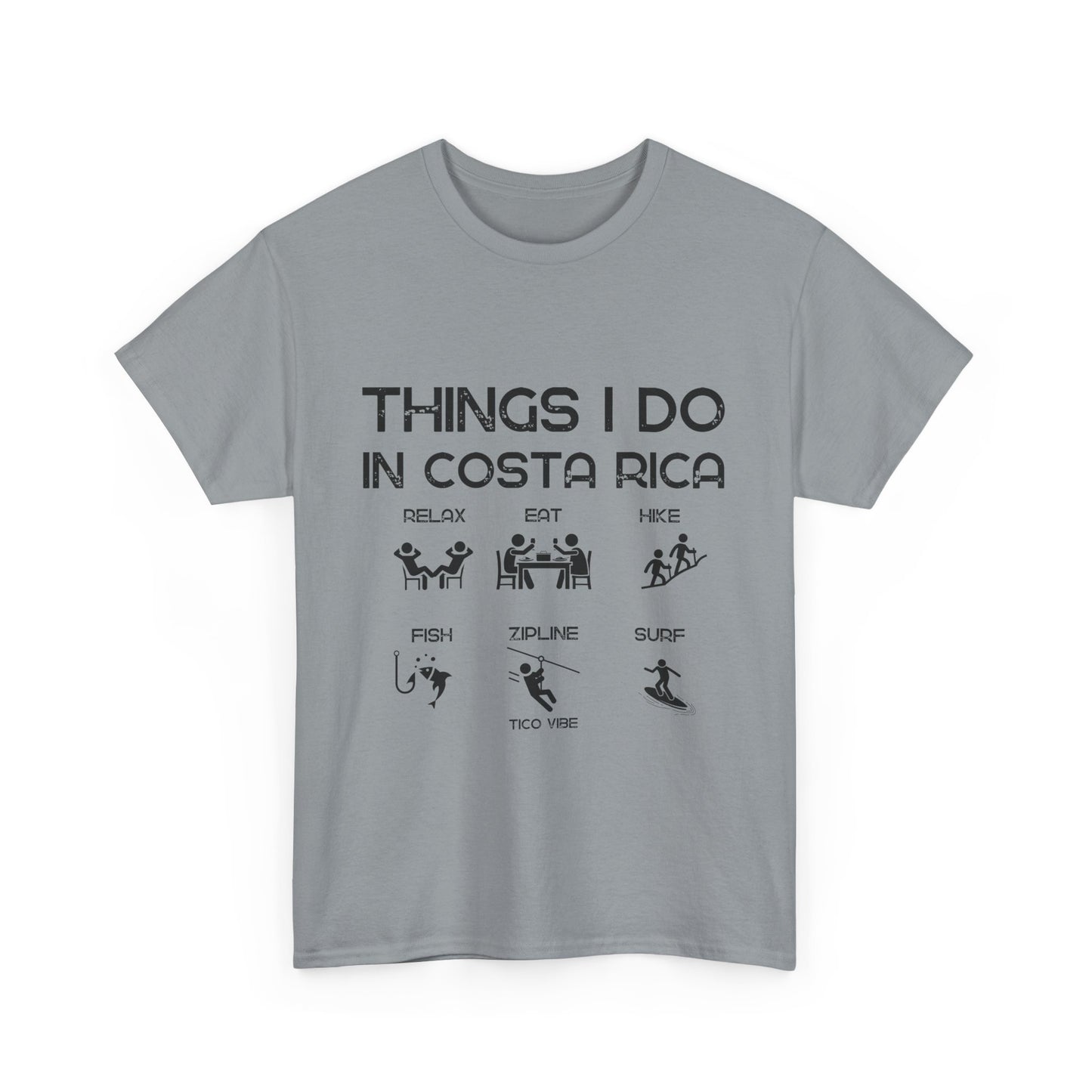 "Things I do in Costa Rica" Unisex Heavy Cotton Tee