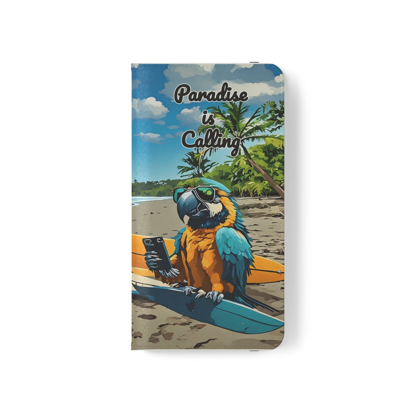 "Paradise is calling" Phone wallet Flip Case