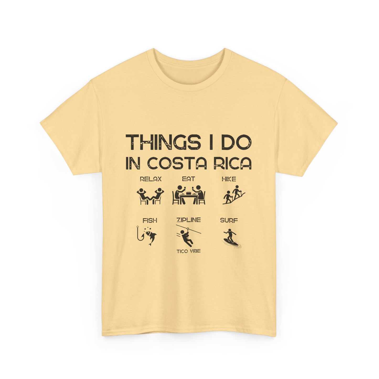 "Things I do in Costa Rica" Unisex Heavy Cotton Tee