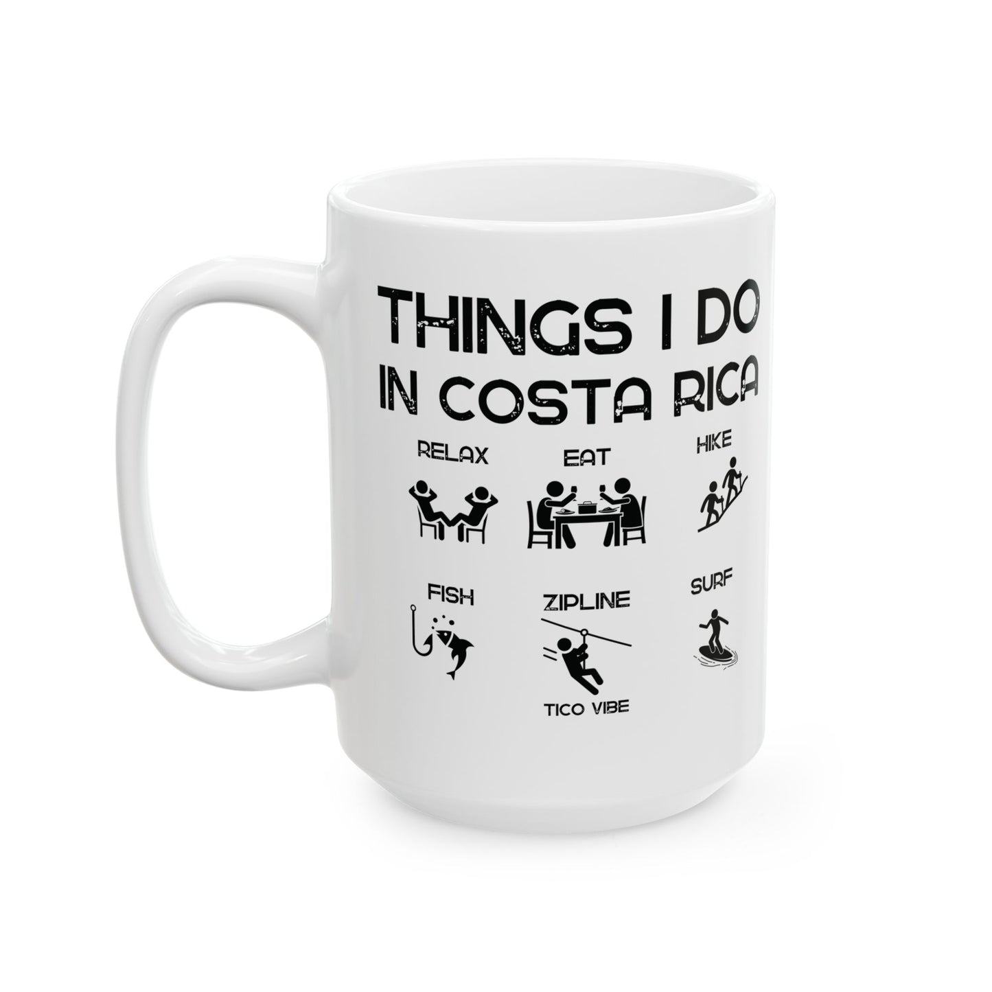 "Things I Do in Costa Rica" Ceramic Mug, (11oz, 15oz)
