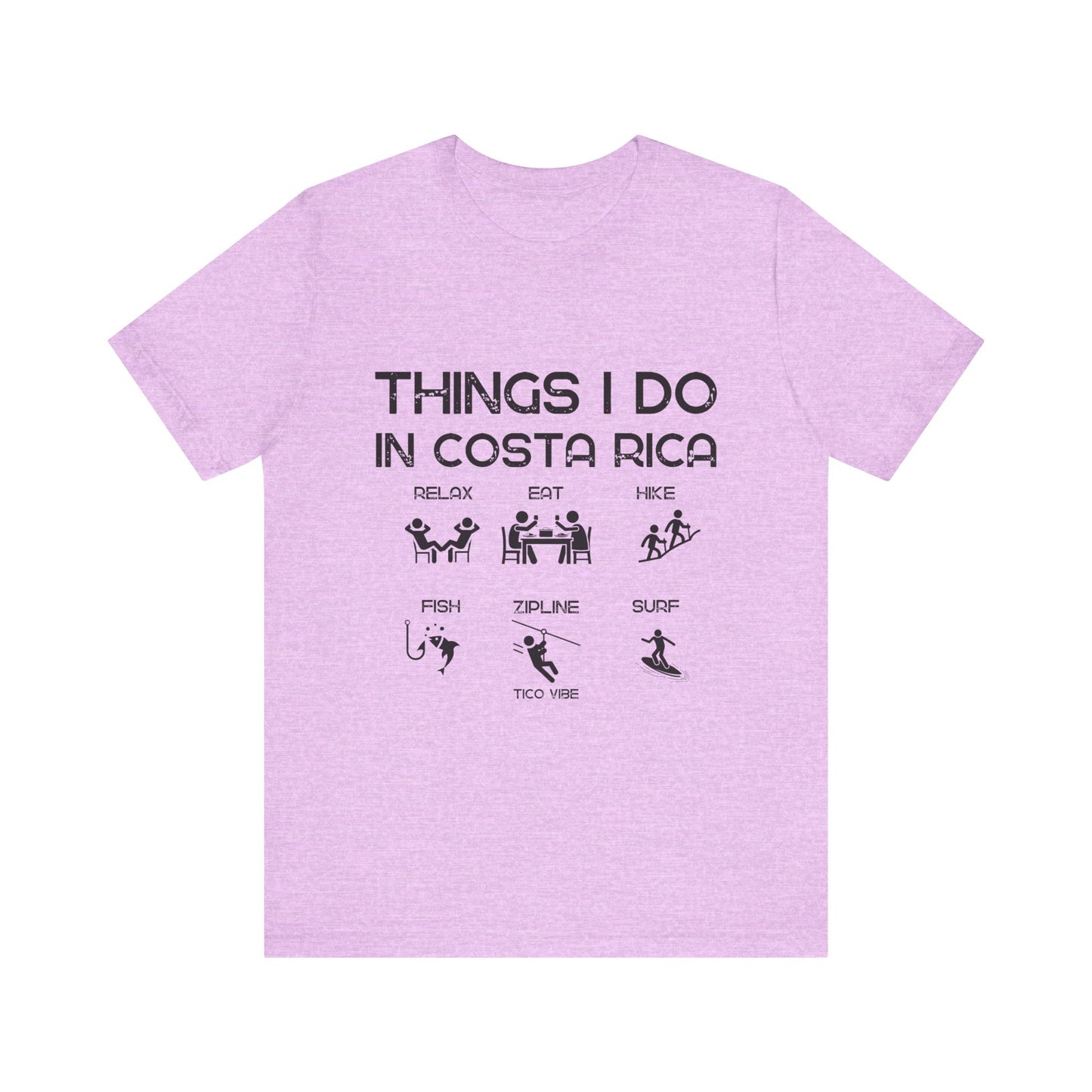 "Things I Do in Costa Rica" Unisex Jersey Short Sleeve Tee