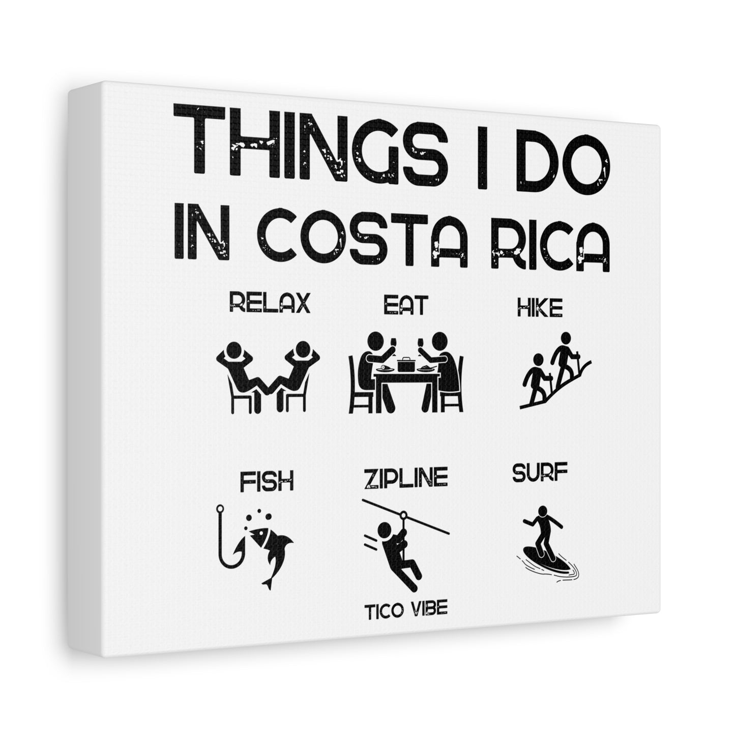 "Things I Do in Costa Rica" Matte Canvas, Stretched, 1.25"