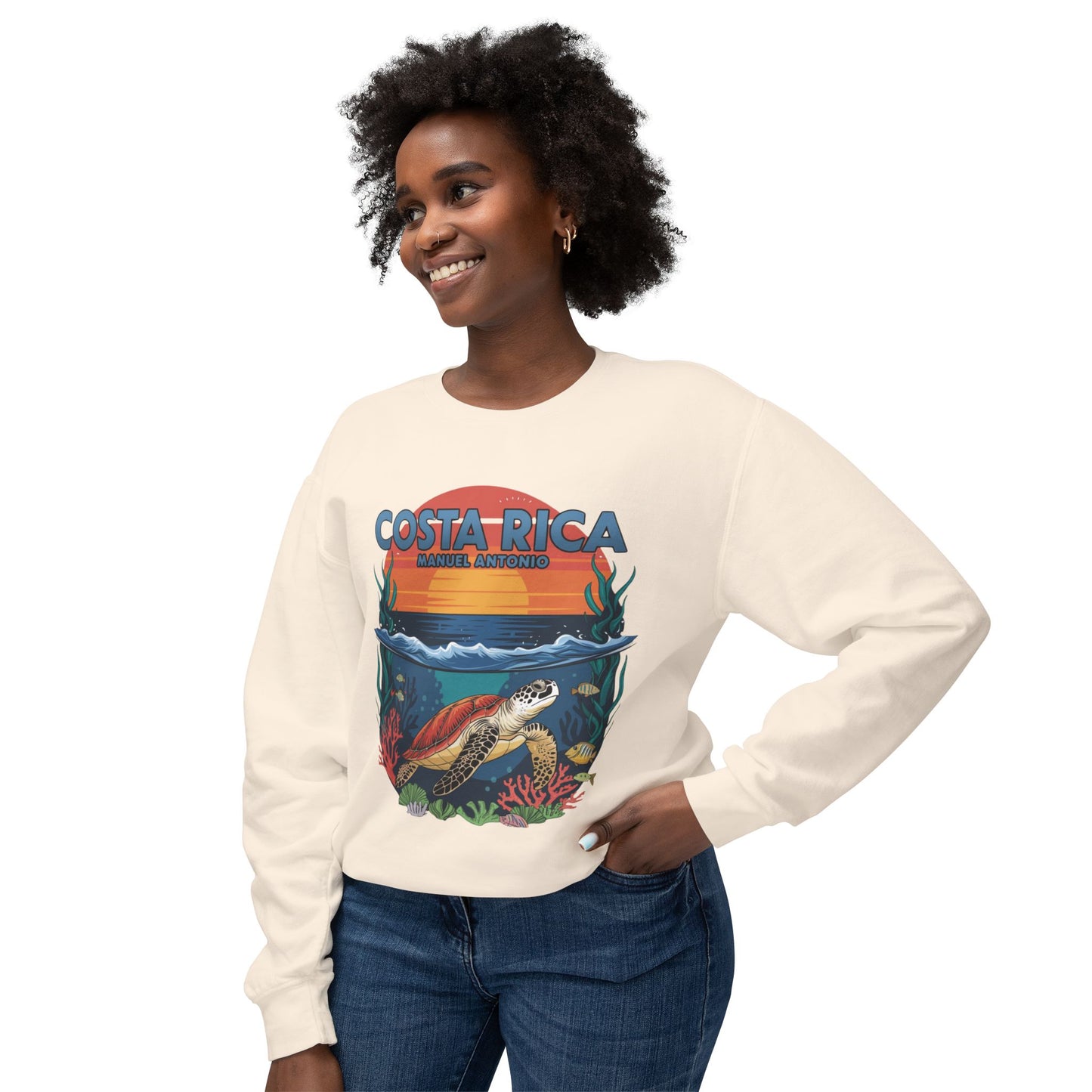 Manuel Antonio Unisex Lightweight Crewneck Sweatshirt – Costa Rica Inspired Comfort