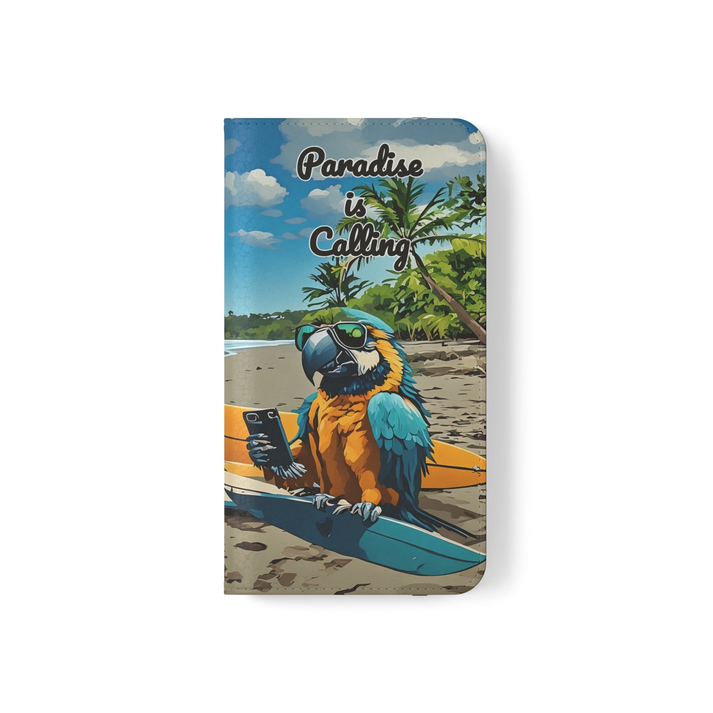 "Paradise is calling" Phone wallet Flip Case