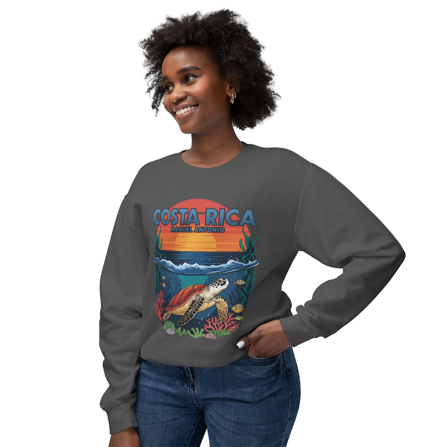 Manuel Antonio Unisex Lightweight Crewneck Sweatshirt – Costa Rica Inspired Comfort