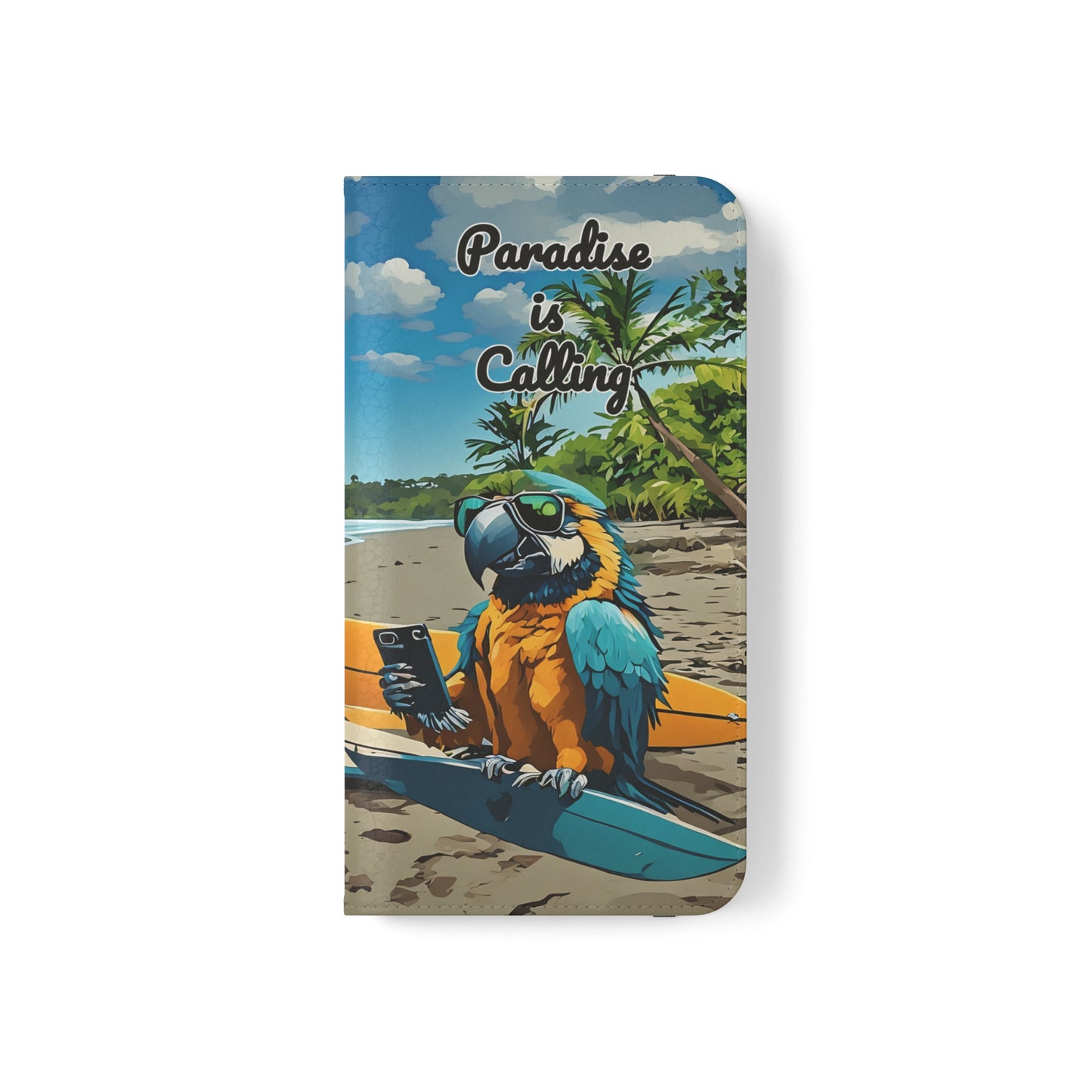 "Paradise is calling" Phone wallet Flip Case