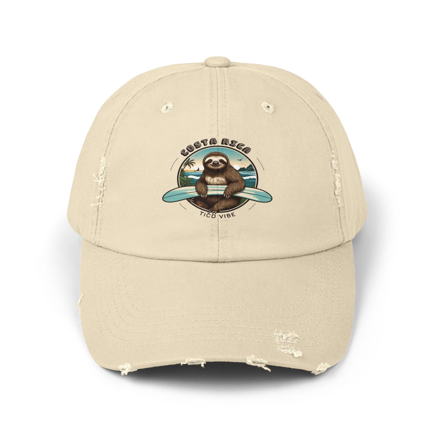 Costa Rica Tico Vibe Unisex Distressed Cap