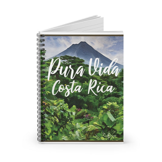 Pura Vida Costa Rica Spiral Notebook - Ruled Line