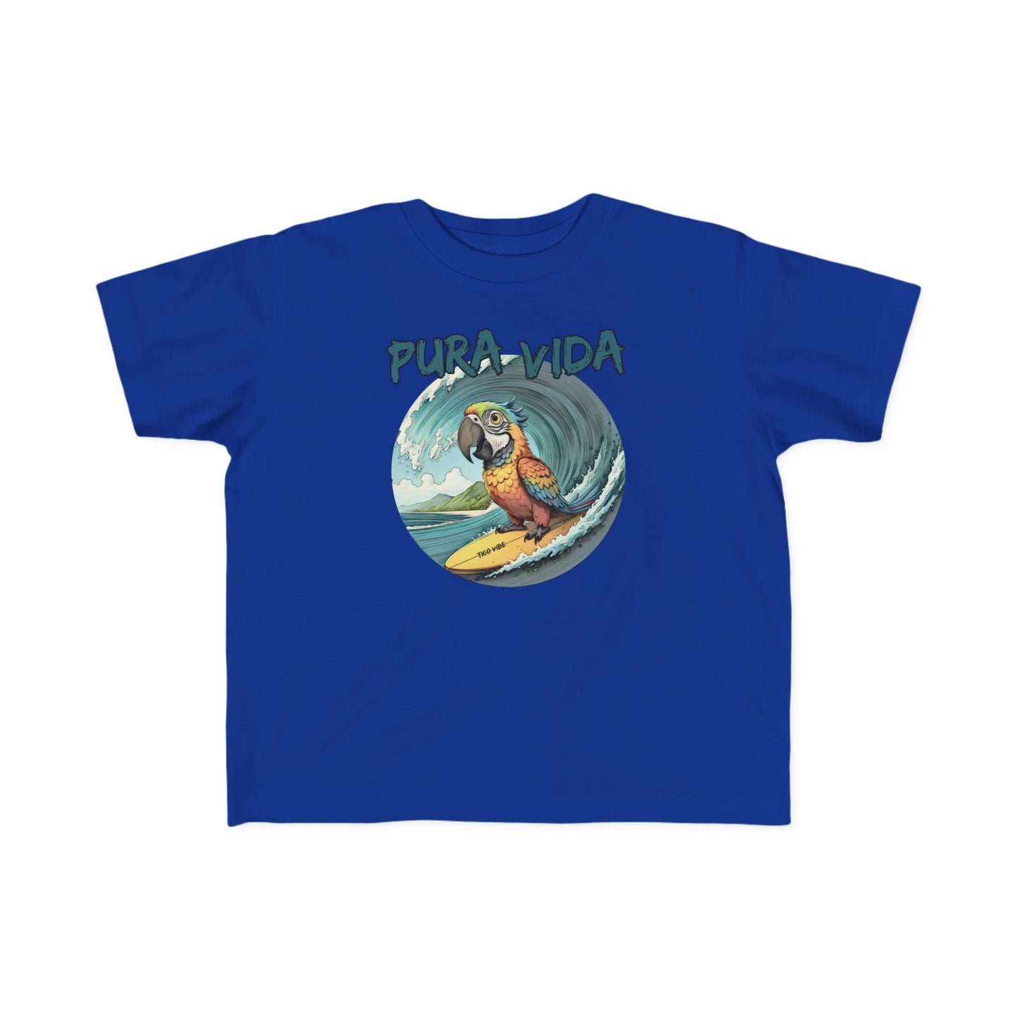 Pura Vida Surfing Macaw Toddler's Fine Jersey Tee