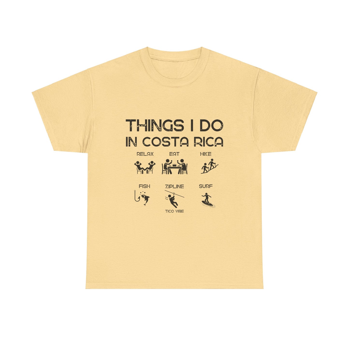 "Things I do in Costa Rica" Unisex Heavy Cotton Tee