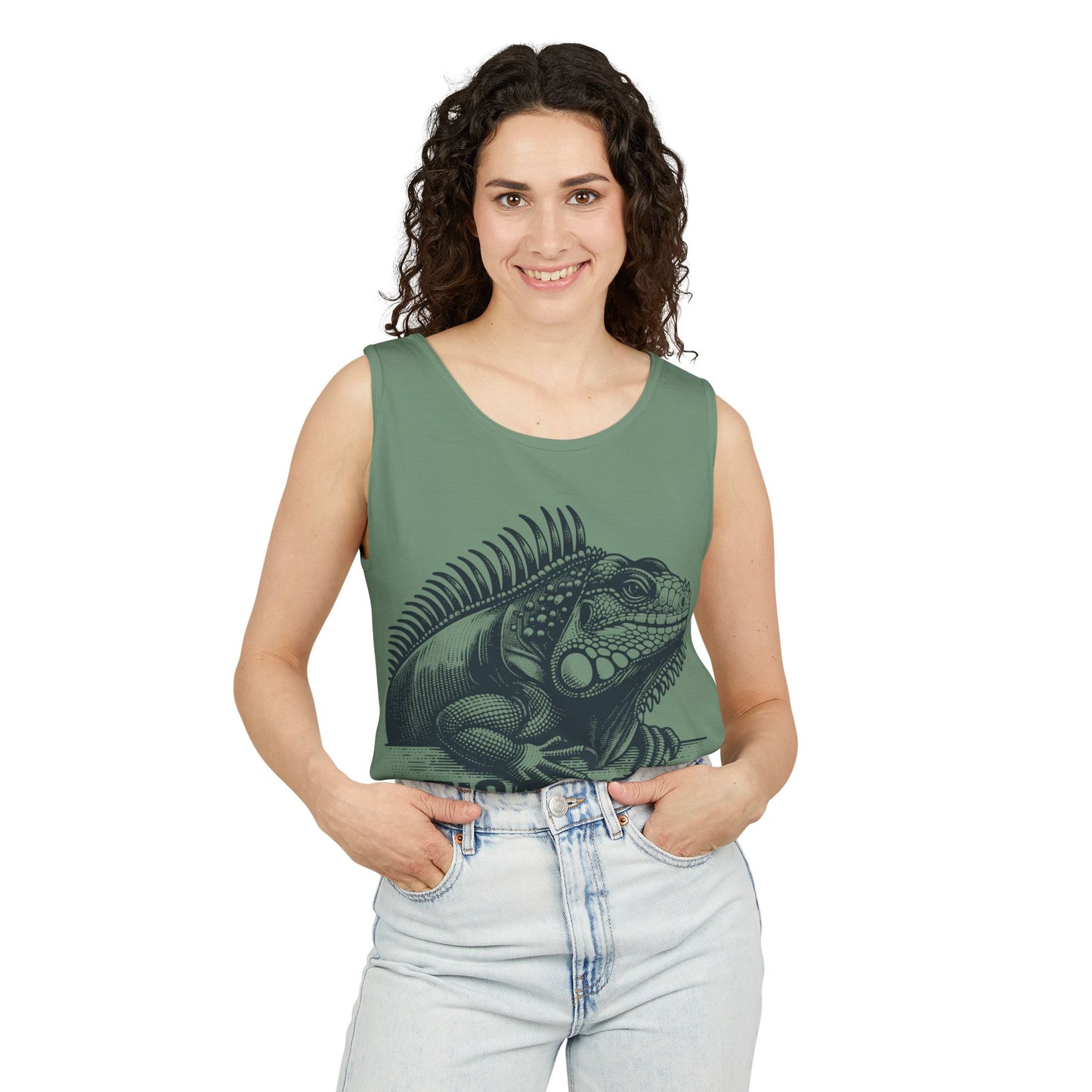 "Tico Vibe Iguana" Unisex Garment-Dyed Tank Top