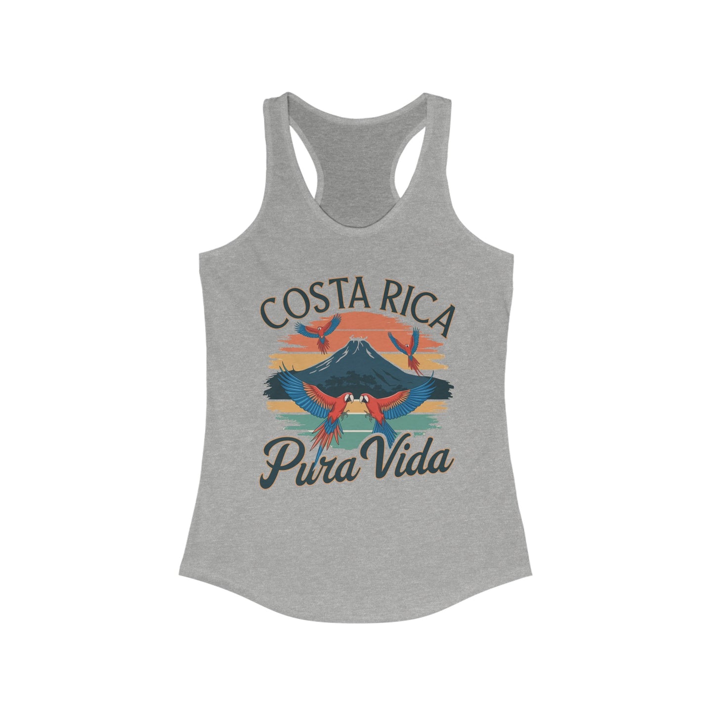 "Costa Rica Pura Vida" Women's Ideal Racerback Tank