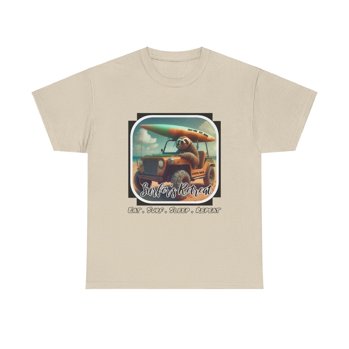 "Surfers Retreat" Unisex Heavy Cotton Tee
