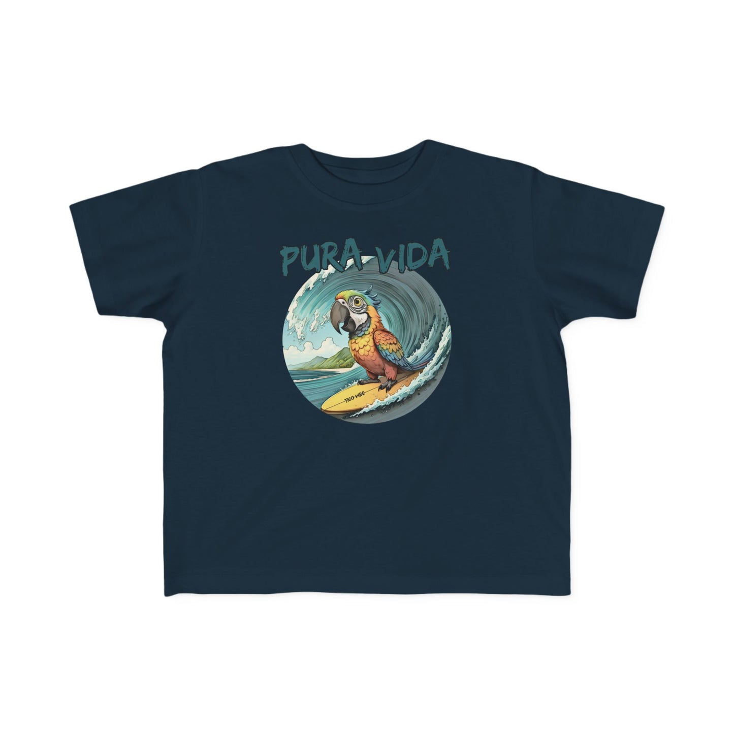 Pura Vida Surfing Macaw Toddler's Fine Jersey Tee