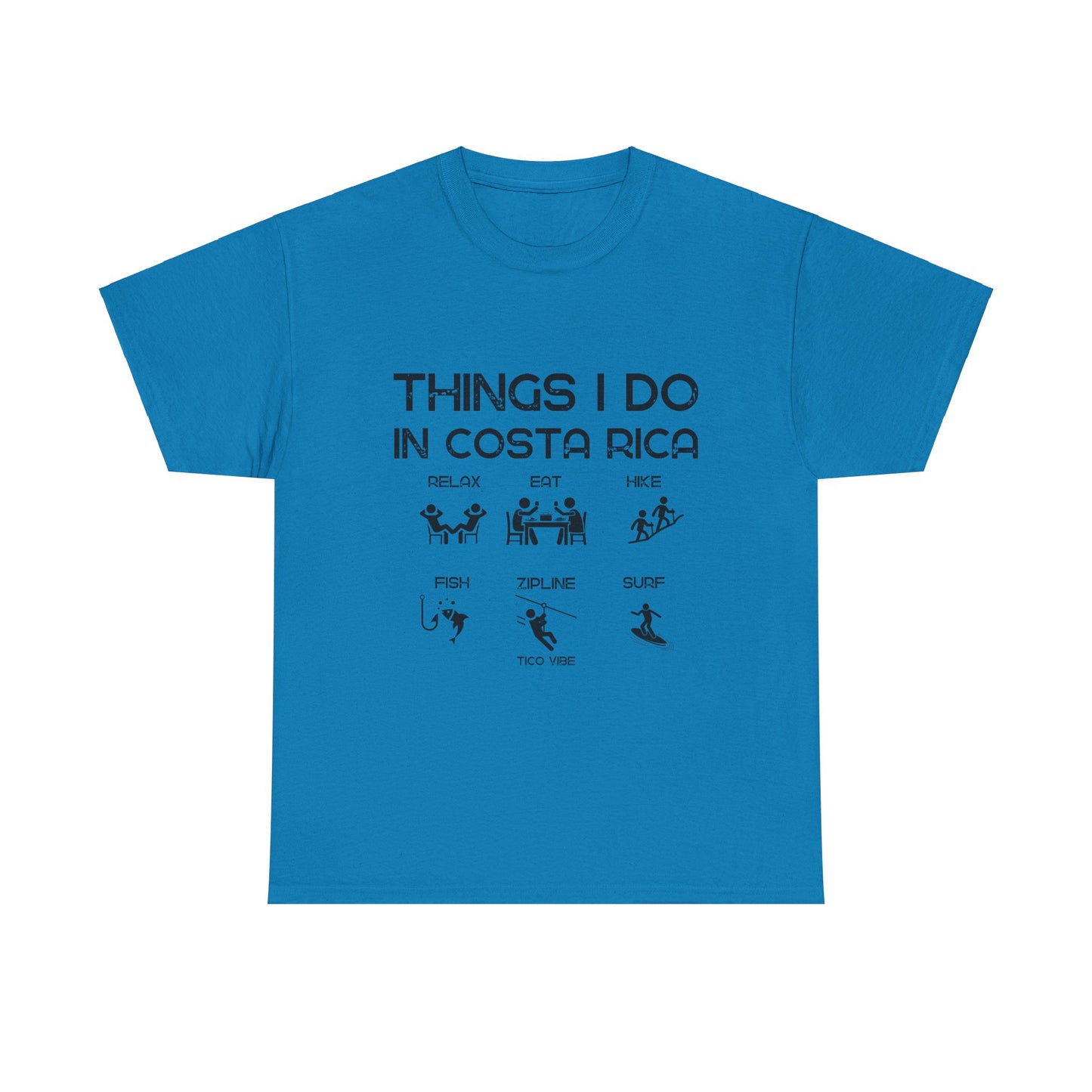 "Things I do in Costa Rica" Unisex Heavy Cotton Tee