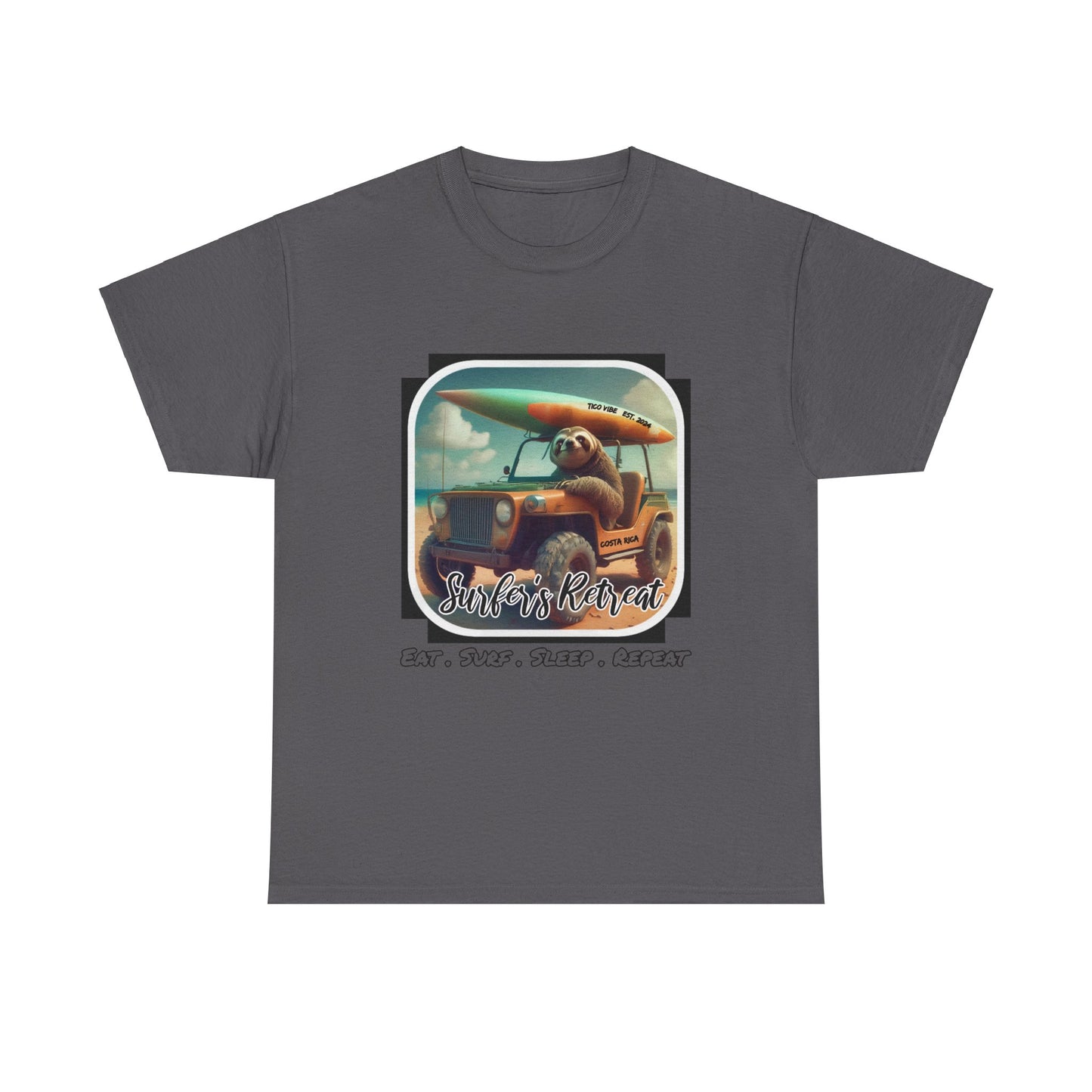 "Surfers Retreat" Unisex Heavy Cotton Tee