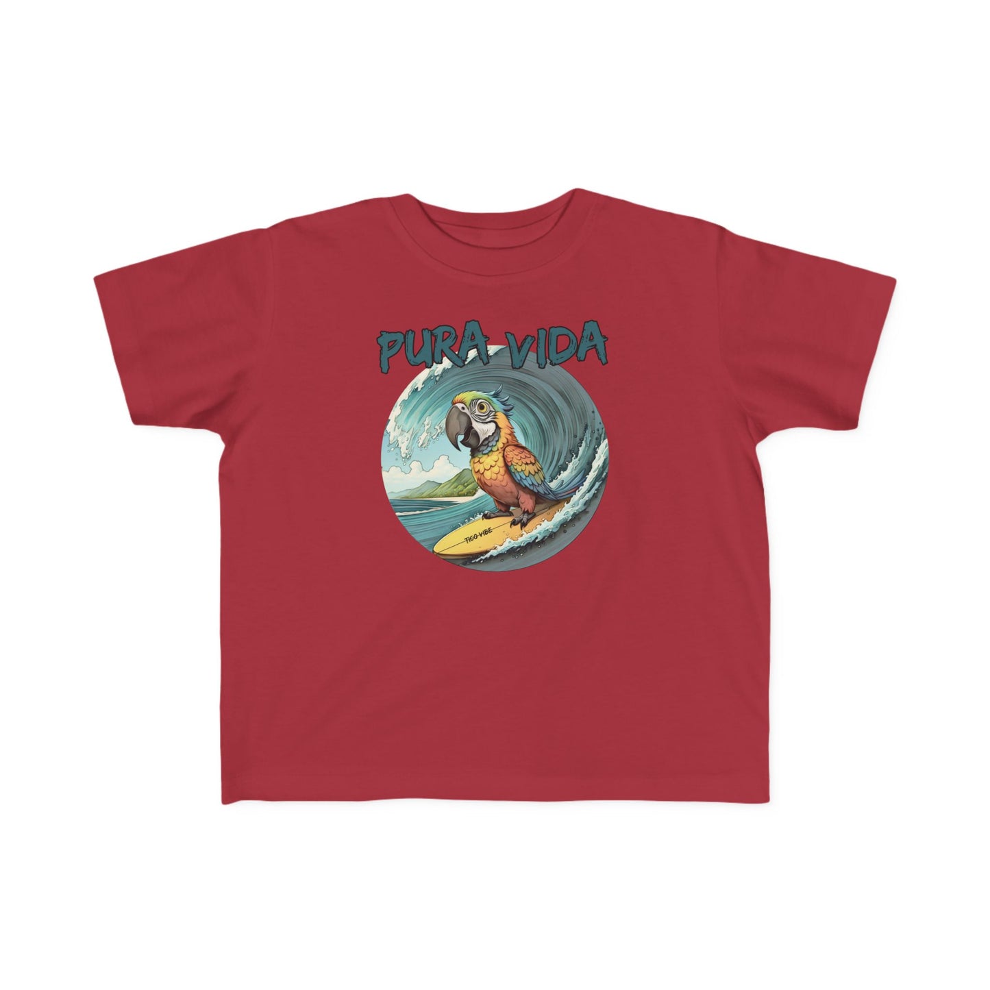 Pura Vida Surfing Macaw Toddler's Fine Jersey Tee