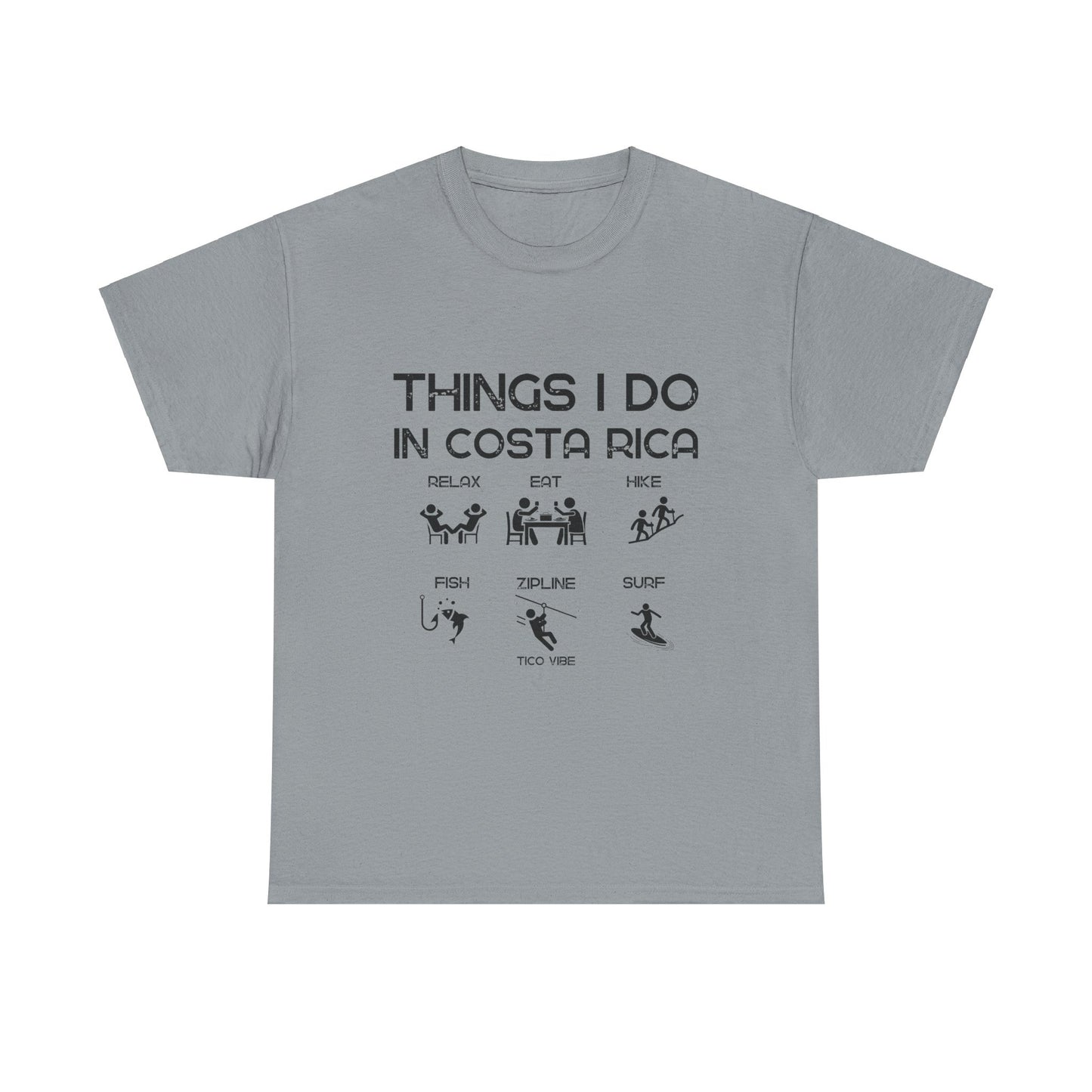 "Things I do in Costa Rica" Unisex Heavy Cotton Tee
