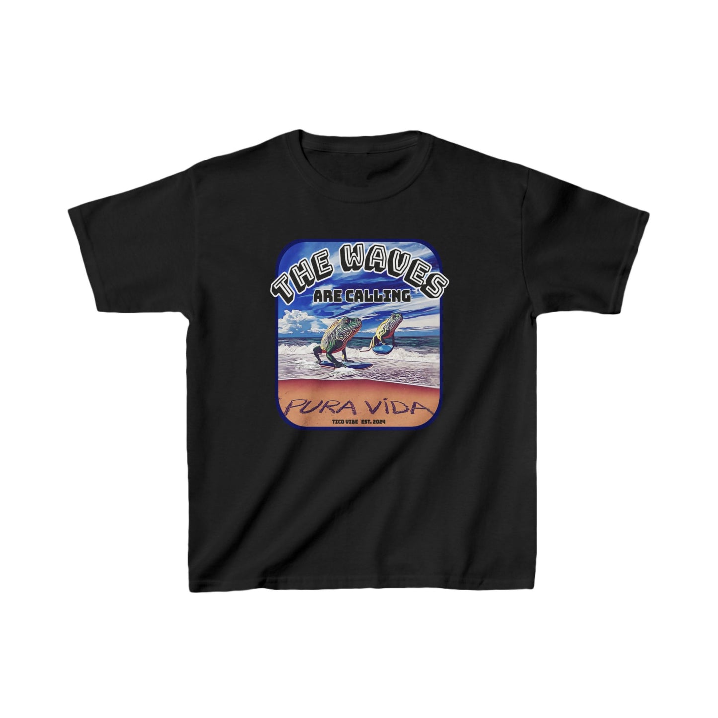 "The waves are calling" Kids Heavy Cotton™ Tee