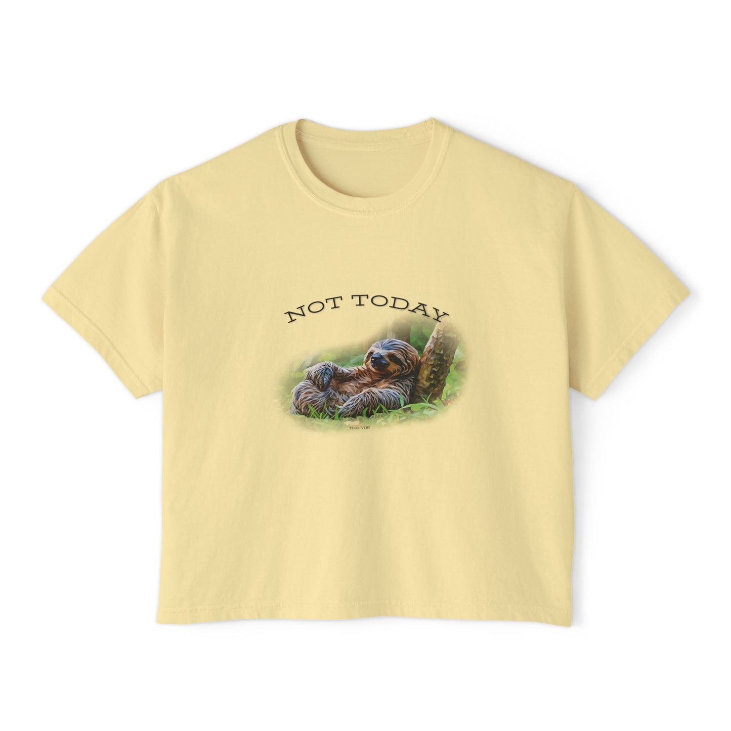 Not Today Sloth Women's Boxy Tee