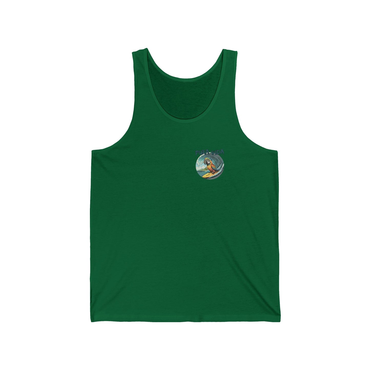 Pura Vida Surfing Macaw Unisex Jersey Tank
