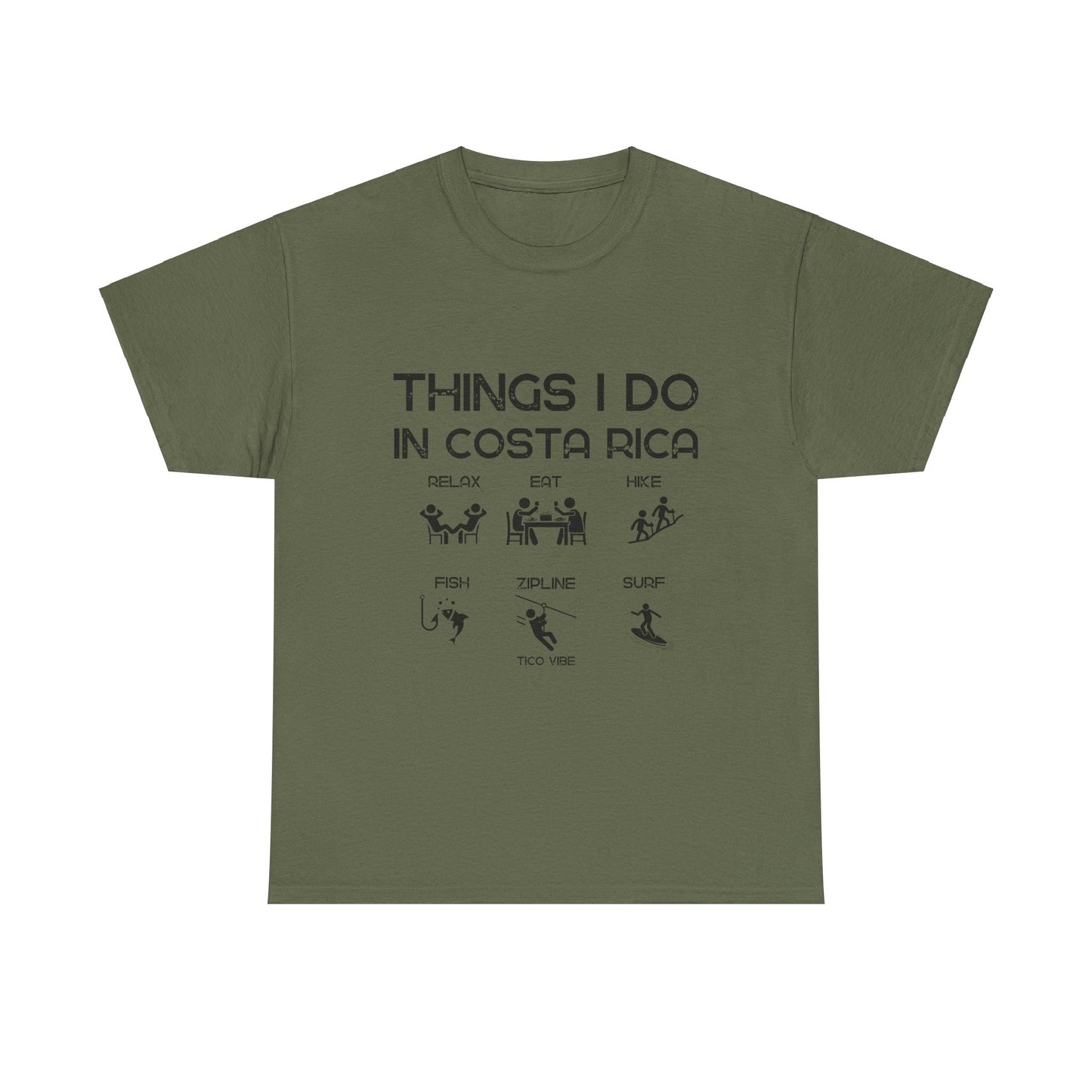 "Things I do in Costa Rica" Unisex Heavy Cotton Tee
