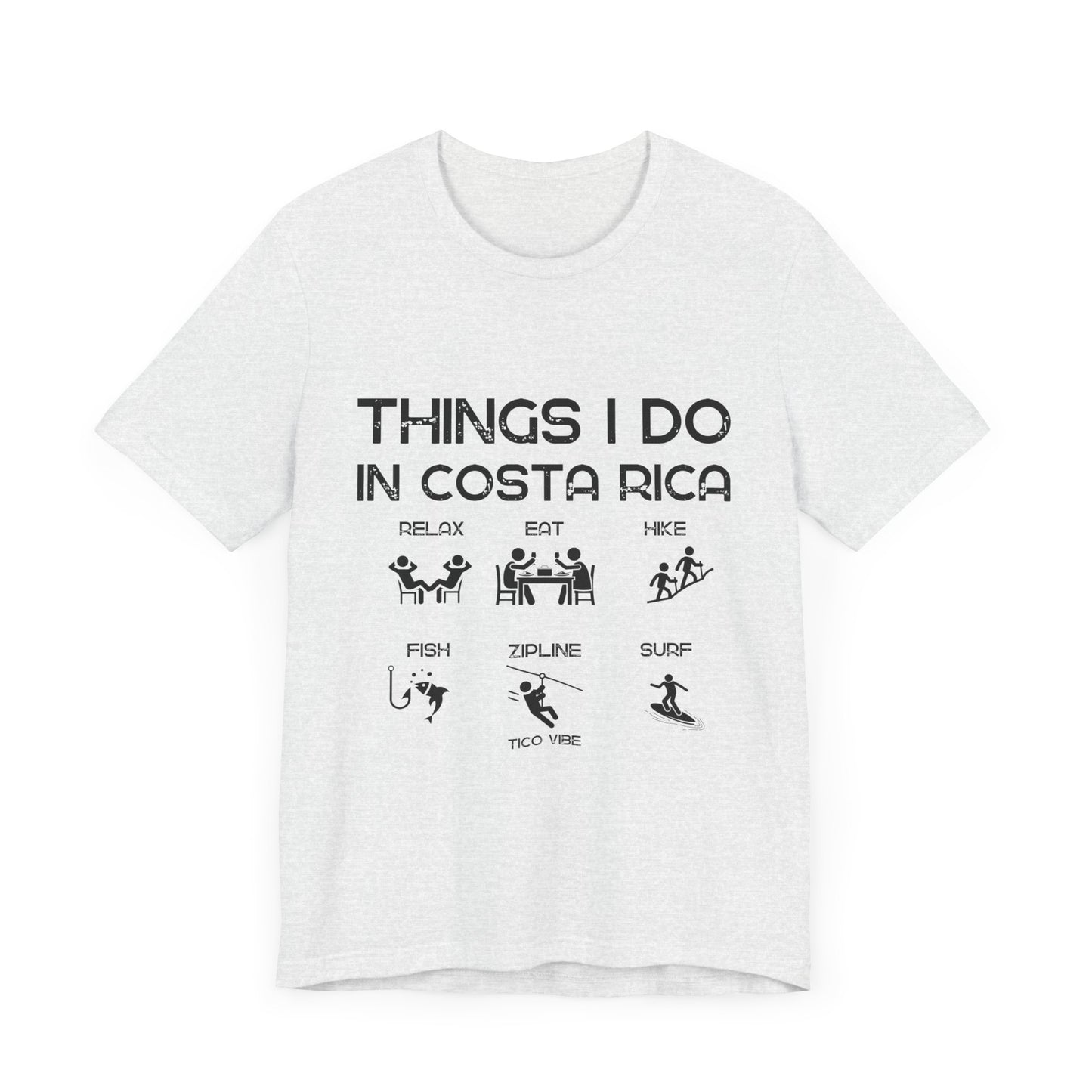 "Things I Do in Costa Rica" Unisex Jersey Short Sleeve Tee