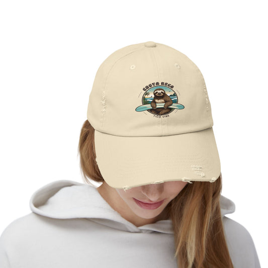 Costa Rica Tico Vibe Unisex Distressed Cap