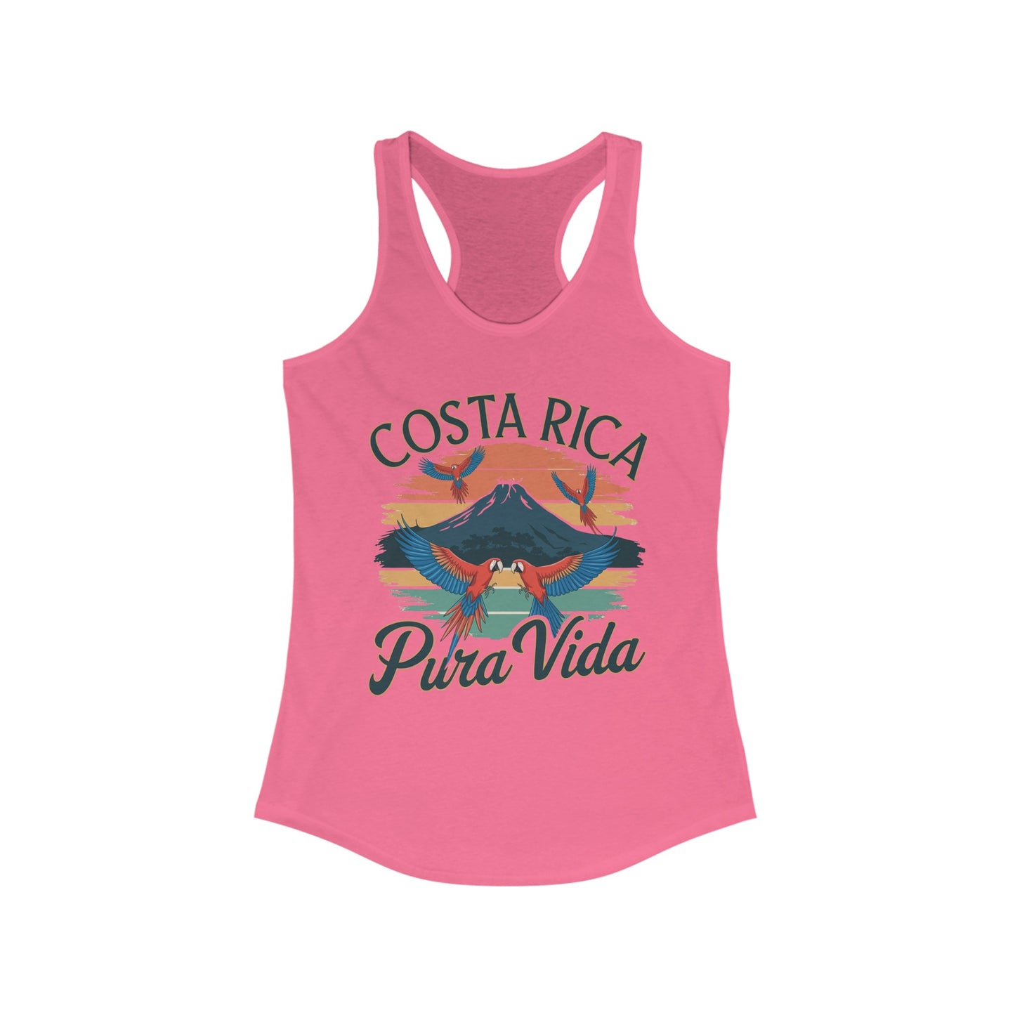 "Costa Rica Pura Vida" Women's Ideal Racerback Tank