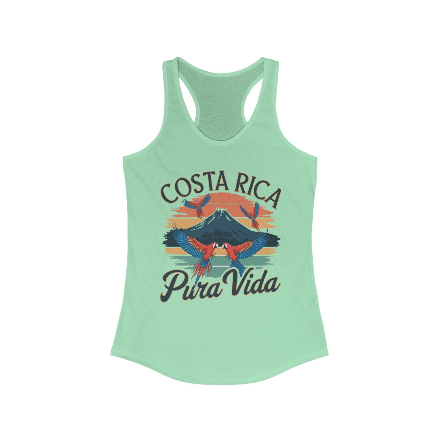 "Costa Rica Pura Vida" Women's Ideal Racerback Tank
