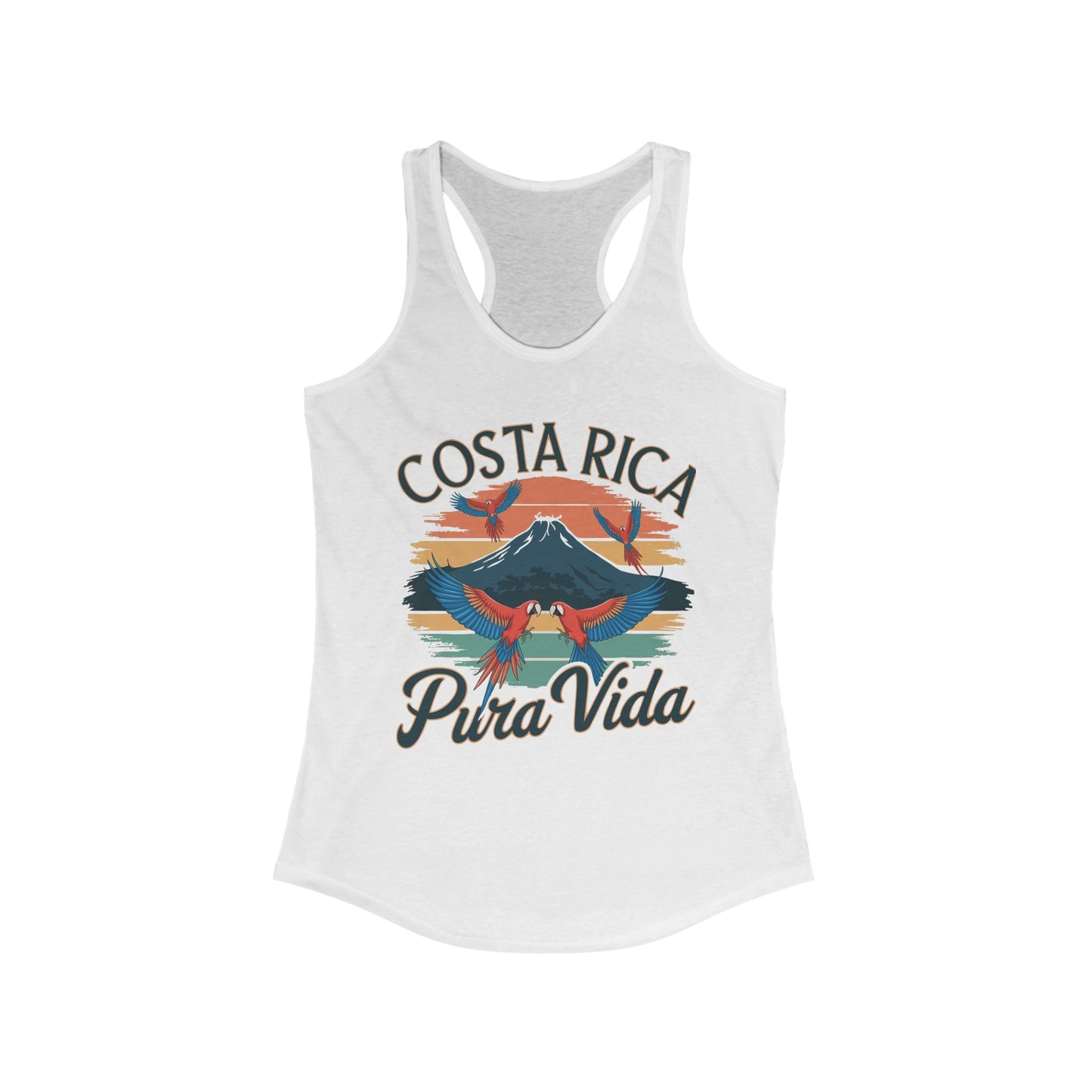 "Costa Rica Pura Vida" Women's Ideal Racerback Tank