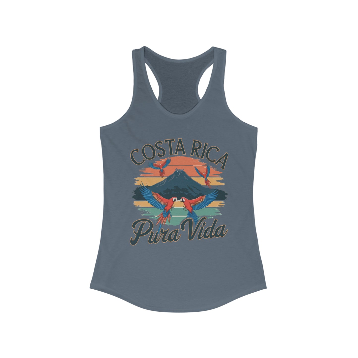 "Costa Rica Pura Vida" Women's Ideal Racerback Tank