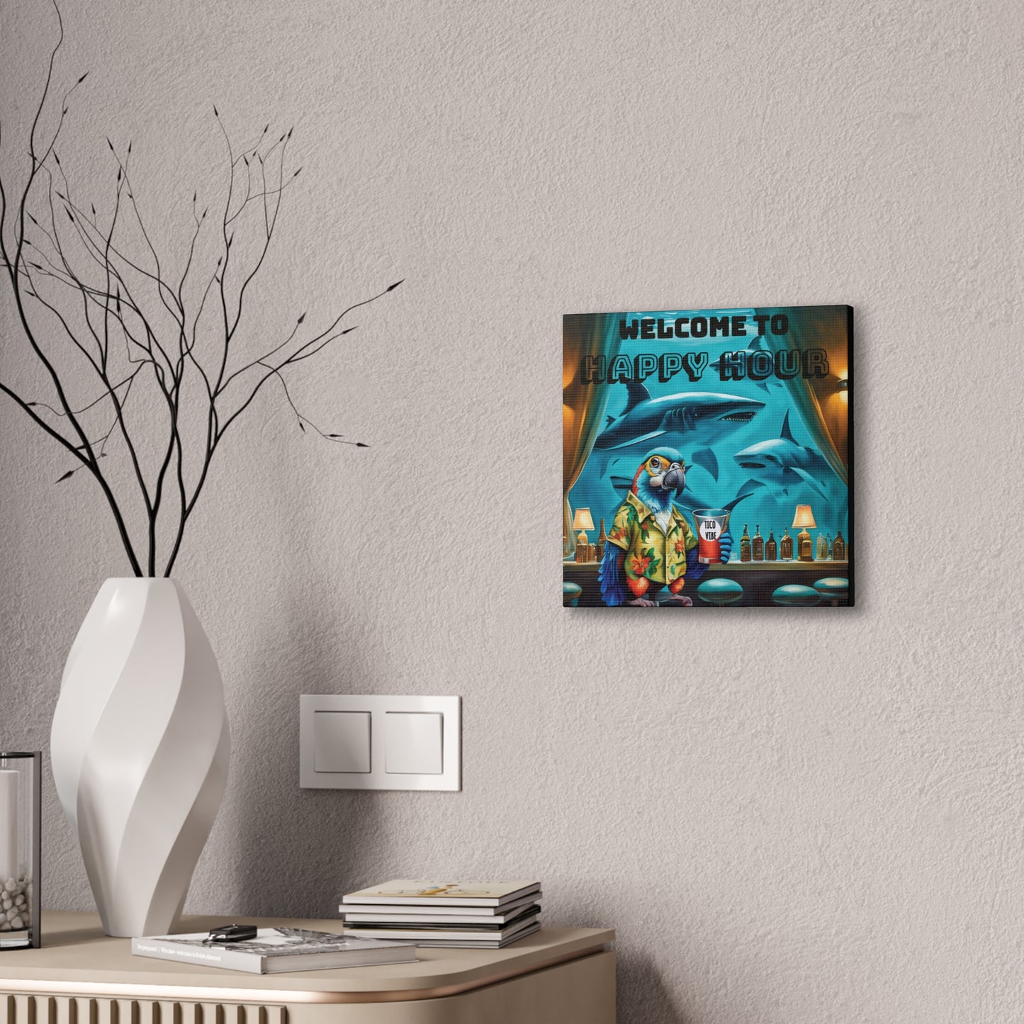 "Under the sea Bar" Canvas Stretched, 0.75"