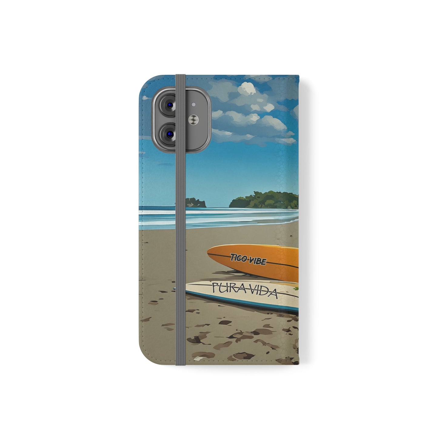 "Paradise is calling" Phone wallet Flip Case