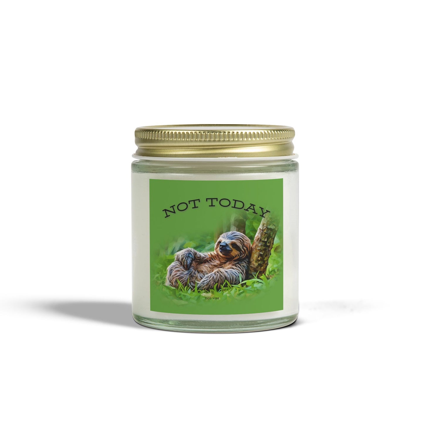 Not Today Relaxing Sloth Scented Candle | Coconut Apricot Wax | 4oz & 9oz