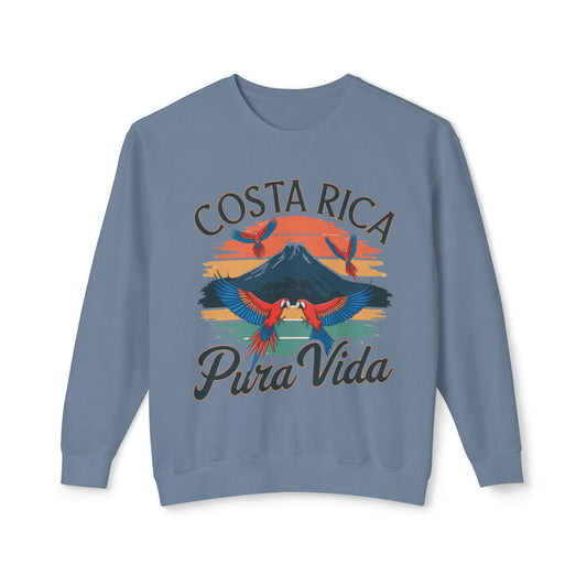 "Costa Rica Pura Vida" Unisex Lightweight Crewneck Sweatshirt