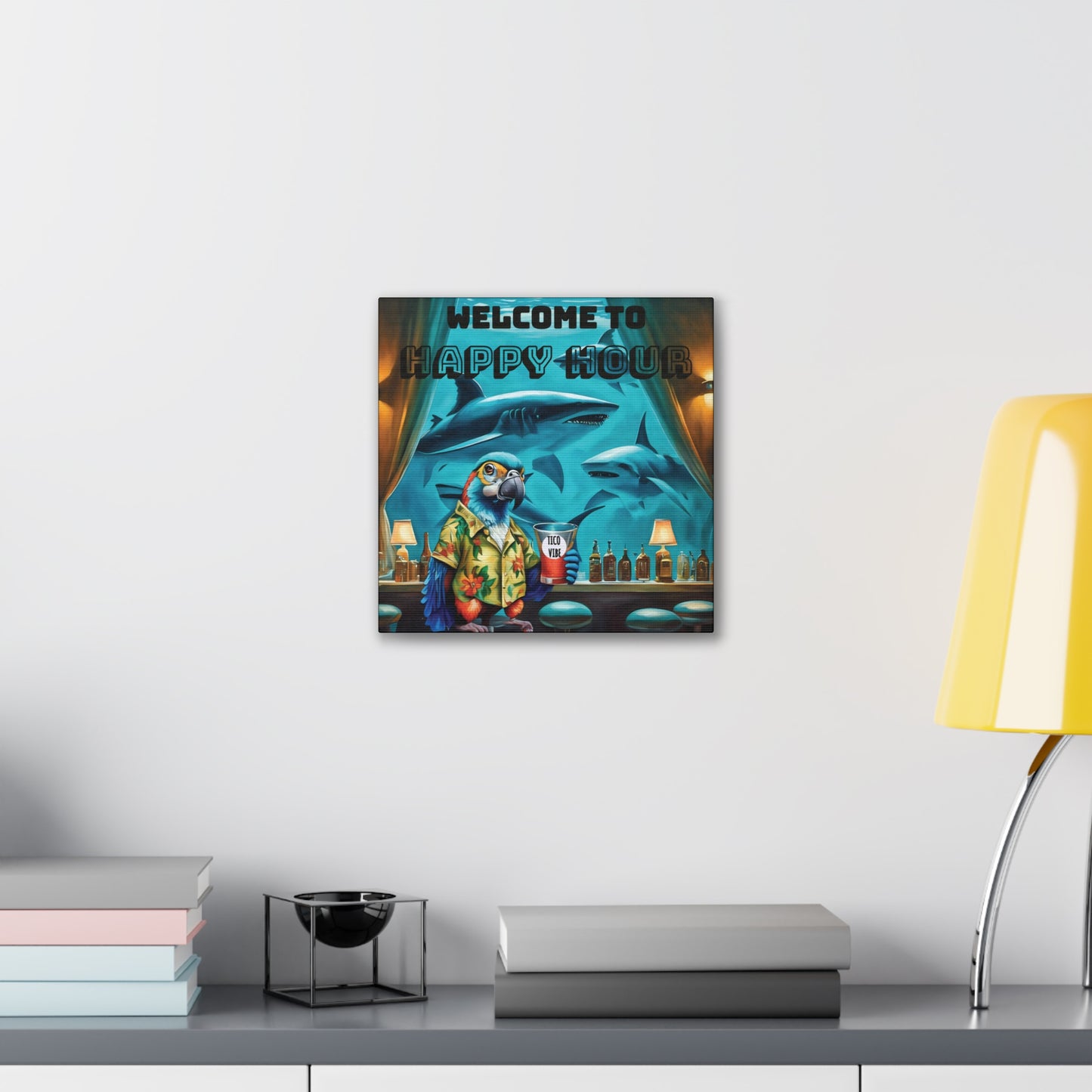 "Under the sea Bar" Canvas Stretched, 0.75"
