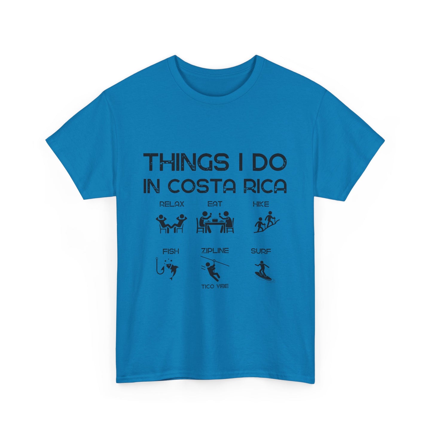 "Things I do in Costa Rica" Unisex Heavy Cotton Tee