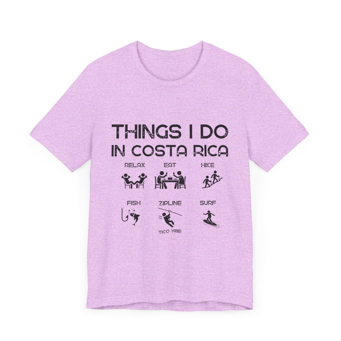 "Things I Do in Costa Rica" Unisex Jersey Short Sleeve Tee